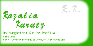 rozalia kurutz business card